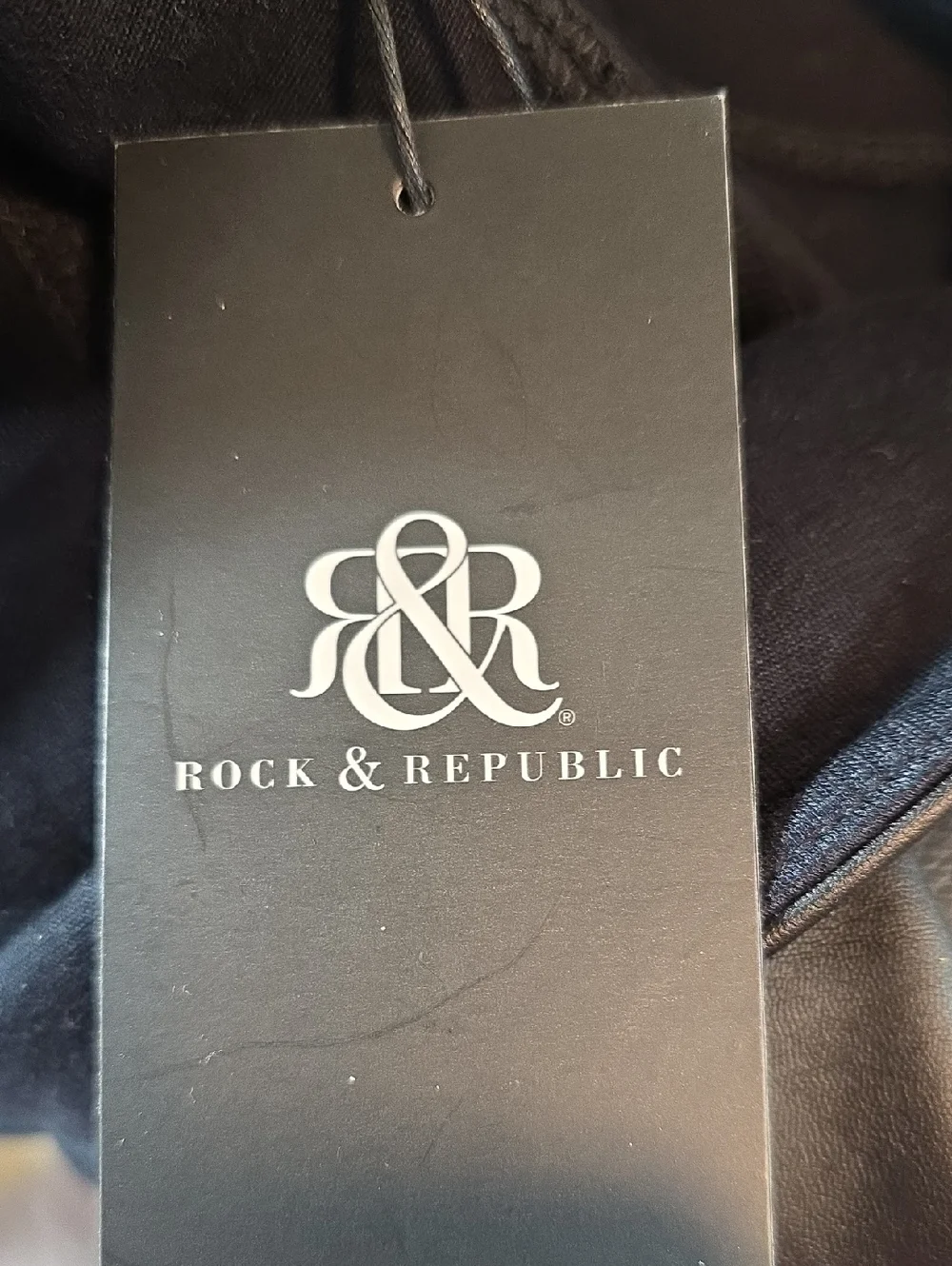 Rock & Republic Stretch Rx 'Fever' Black Faux Leather Leggings Size XXL - Picture 2 of 13